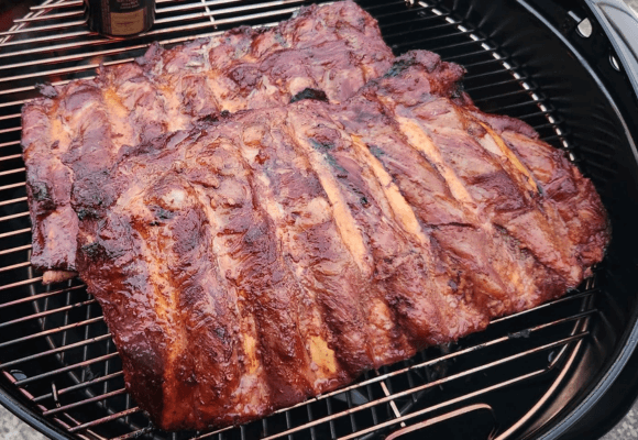 ribs on weber touch