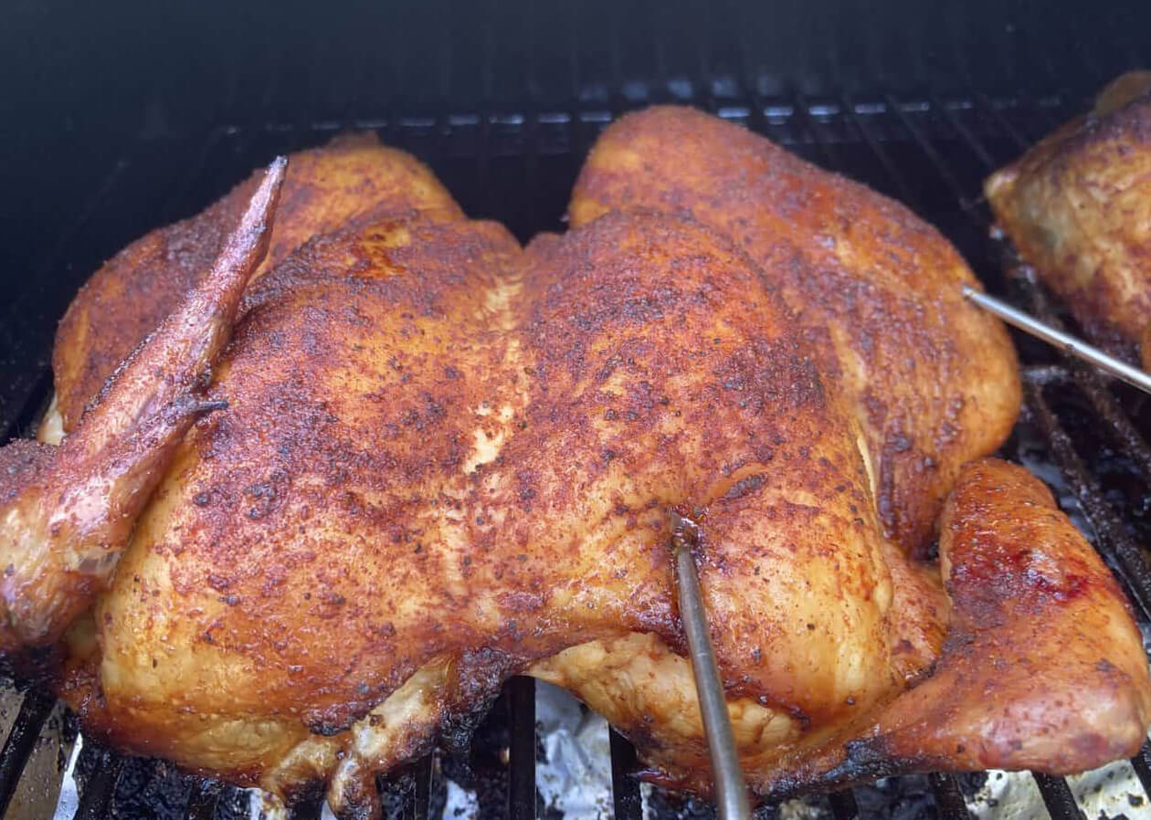 Smoked Whole Chicken on Charcoal Grill Few steps ready Recipe
